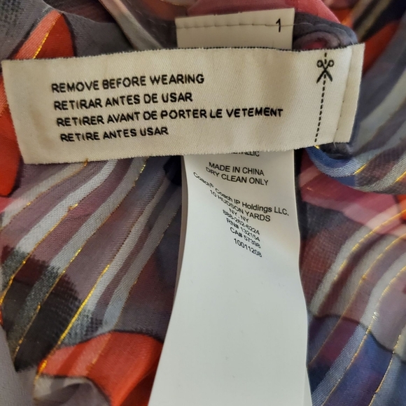 NWT COACH Bold Geo Yoke Knee length Spring Easter Dress Size 10, $595 Retail - Picture 14 of 16